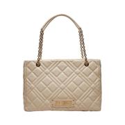 Moschino Ivory Shopper Väska Elegant Praktisk Beige, Dam