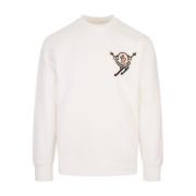 Moncler Vit Skidåkare Logo Sweatshirt White, Herr