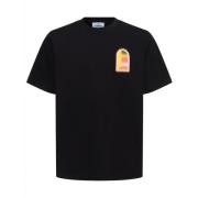 Casablanca Gradient L'Arche Tryckt T-shirt i Svart Black, Herr