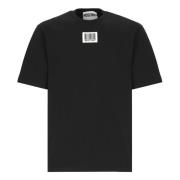 Moschino Svart T-shirt med Logo Patch Black, Herr