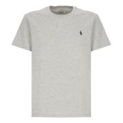 Ralph Lauren Grå Bomull T-shirt med Broderad Pony Gray, Herr