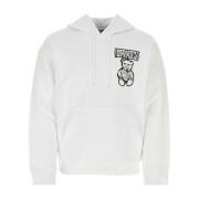 Moschino Vit bomullsweatshirt White, Herr