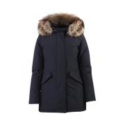 Woolrich Arctic Parka med Racoon Päls Blue, Dam