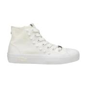 Cult Hög Topp Canvas Sneakers White, Dam