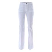 Kocca Flared cotton trousers White, Dam