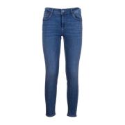 Fracomina Smal Passform Denim Byxor Blue, Dam