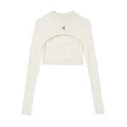 Calvin Klein Jeans Rundhals T-shirt White, Dam