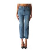 Versace Jeans Couture Högkvalitativa Cropped Jeans för kvinnor Blue, D...