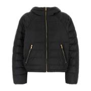 Palm Angels Stilig Svart Nylon Dunjacka Black, Dam