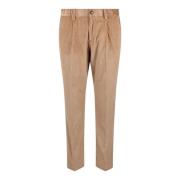 Herno Mjuka Stretch Corduroy Chino Byxor Brown, Herr