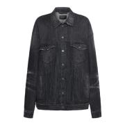 Balenciaga Oversized Unisex Denim Jacket Gray, Dam