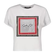 Gaudi Kortärmad T-shirt White, Dam