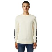 GAS Crew Neck Sweater White, Herr