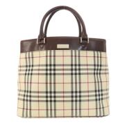 Burberry Vintage Pre-owned Canvas handvskor Beige, Dam