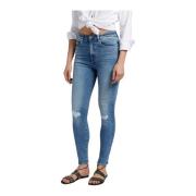 GAS Klassiska Denim Jeans med 5 Fickor Blue, Dam