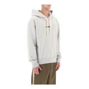 Jil Sander Hoodie med logotryck Gray, Herr