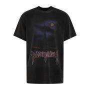 Balenciaga Dubbel Front T-shirt Black, Herr