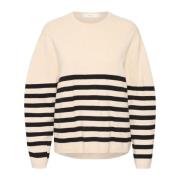 InWear Mysig Pullover Tröja Haze Melange/Black Beige, Dam