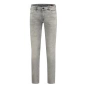 Pure Path Sliten Grå Denim Jeans Gray, Herr