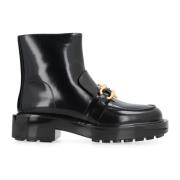 Bottega Veneta Svarta Läder Ankelboots Aw22 Black, Dam