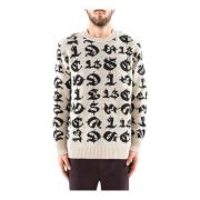 Corsinelabedoli Monogram Logo Ull Jumpers Multicolor, Herr