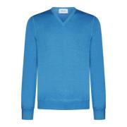 D4.0 Turkosa Crew-Neck Jumper Blue, Herr