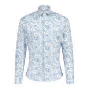 Fakts Slim-Fit Paisley Skjorta White, Herr