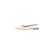 Poche Paris Vita lädersandaler med metallspänne Beige, Dam