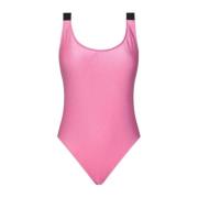 Calvin Klein Scoop Back One Piece Baddräkt Pink, Dam