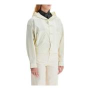 Lemaire Kort huva blouson jacka Beige, Dam