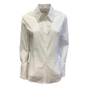 Odeeh Vit Blus Slim Fit Spetskrage White, Dam