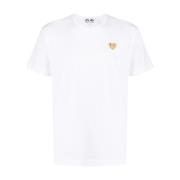 Comme des Garçons Play Hjärta Guld Play T-shirt White, Herr