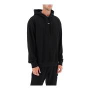 Hugo Boss Bomull French Terry Hoodie med Logo Black, Herr