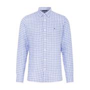 Tommy Hilfiger Linne Gingham Skjorta Blue, Herr