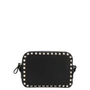 Valentino Garavani Studded Svart Crossbody Väska Black, Dam