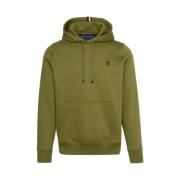 Tommy Hilfiger Grön Hoody med Broderade Logotyper Green, Herr