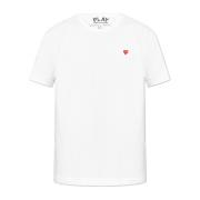 Comme des Garçons Play T-shirt med logopatch White, Herr