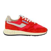 Autry Nylon Sneakers med upphöjd sula Red, Dam