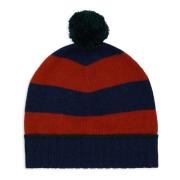 Gallo Blå Tvåfärgad Randig Beanie Multicolor, Unisex