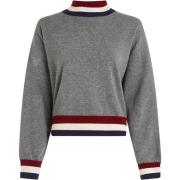 Tommy Hilfiger Ull Cashmere Mock Neck Tröja Gray, Dam