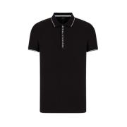 Armani Exchange Logo Polo Shirt Black, Herr