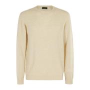 Roberto Collina Baby Camel Wool Sweater Beige, Herr