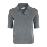 Vince Boucle Polo Tröja Gray, Dam