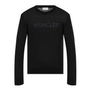 Moncler Tröja med logotyp Black, Herr