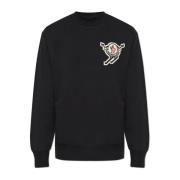 Moncler Sweatshirt med logopatch Black, Herr