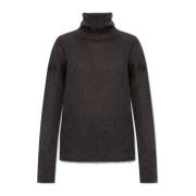 Saint Laurent Mohair-blend turtleneck sweater Gray, Dam