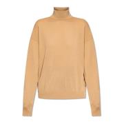 Saint Laurent Ull turtleneck top Beige, Dam