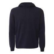 Ecoalf Platin Stickad Hoodie Blue, Herr