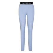 Calvin Klein Wo-Full Length Tight Leggings Blue, Dam