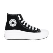 Converse Svarta Avslappnade Sneakers Hög Profil Black, Dam